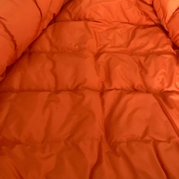 Tommy Hilfiger reversible crème orange puffer coat large